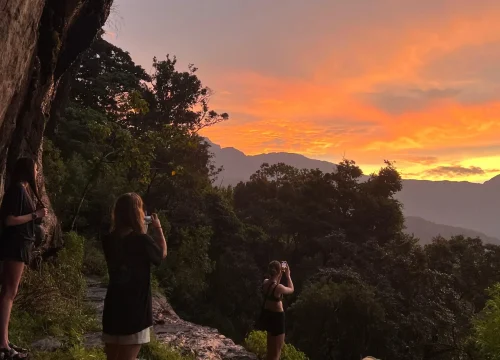 sunset in knuckles mountain range
