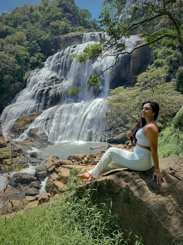 rathna ella waterfall and lanka trek hiker