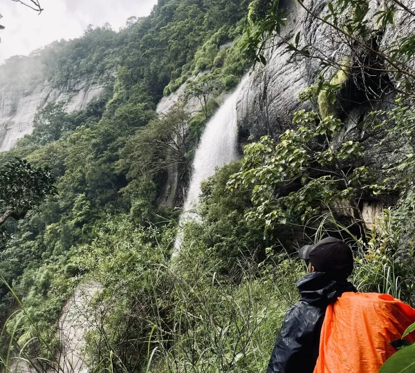 hikes in kandy duwili waterfall in the forest