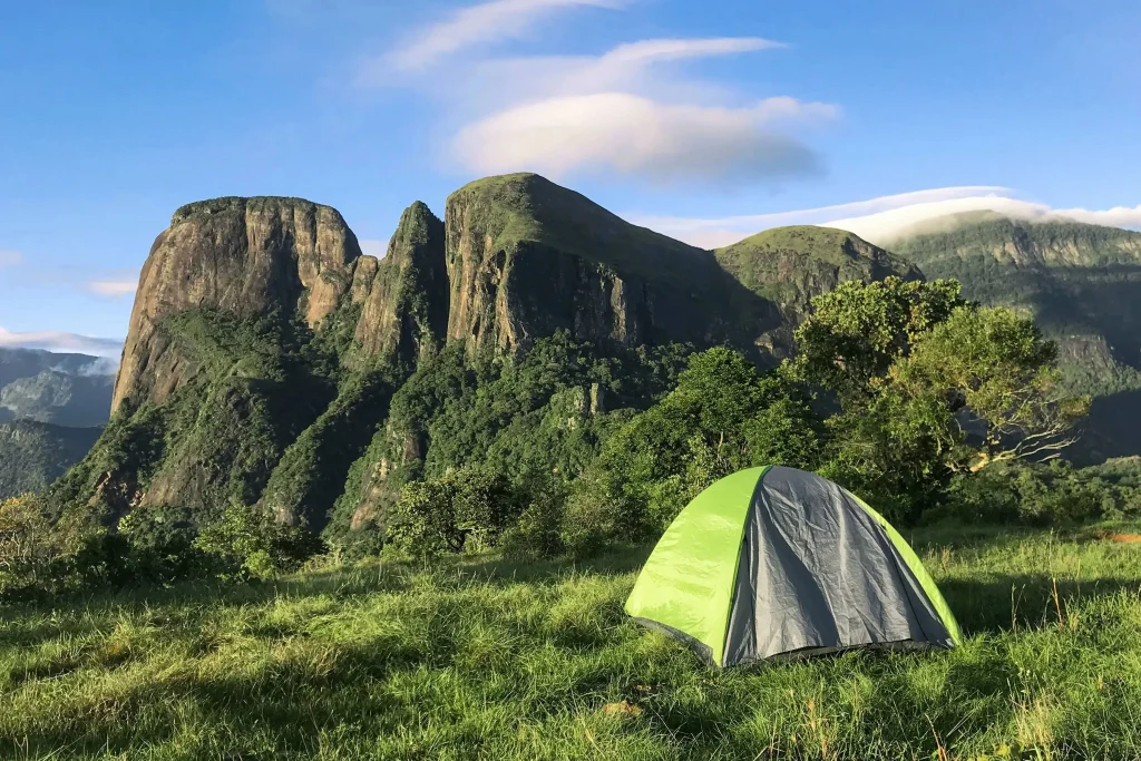 camping in knuckles mountain range