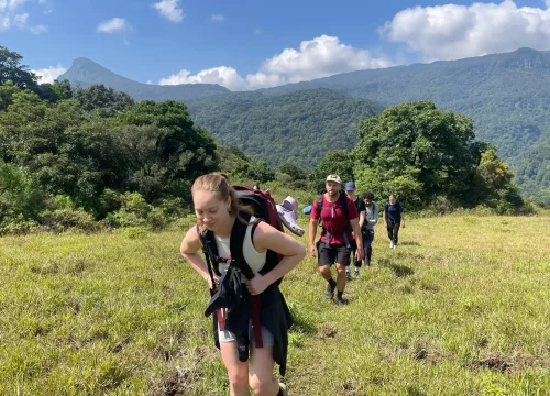 hiking through knuckles mountain range